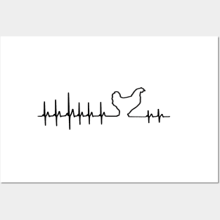 Heartbeat Chicken EKG Posters and Art